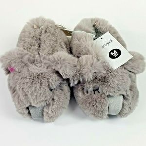 Cat & Jack Grey Ava Toddler Girls Moccasin Slippers Size Medium 7-8